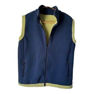 Navy and Green Fleece Vest